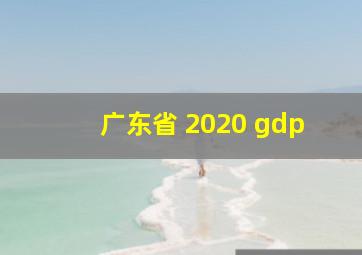 广东省 2020 gdp